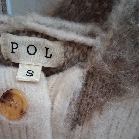 POL Brown and Cream Hooded Sweater - Picture 2 of 7